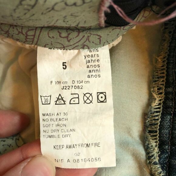 Jean Bourget Blue Denim Ruffle Back Skirt  Girls Size 5 - Picture 6 of 10